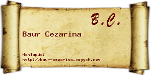Baur Cezarina névjegykártya